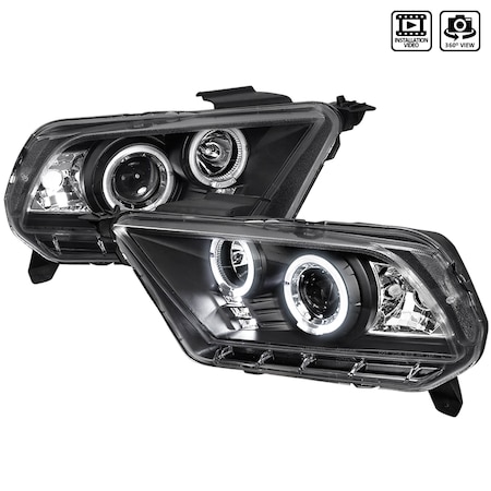 Spec-D Tuning 10-Up Ford Mustang 10-Up Ford Mustang Projector H.L., LHP-MST10JM-TM LHP-MST10JM-TM